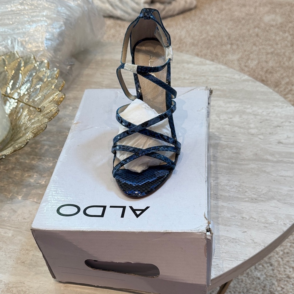 ALDO Women's Navy Strappy Heels